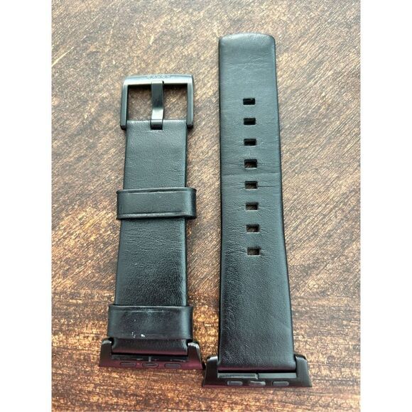 Nomad black leather strap band 42 MM for Apple watch small to medium - Picture 1 of 4